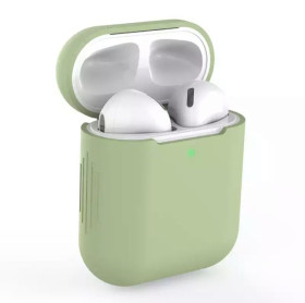 Навушники, гарнітури Наушники, гарнитуры ^/--/^ Чехол для наушников Apple Airpods 1 / 2 Светло зеленый ^_^^^ Чехол для навушників Apple Airpods 1 / 2 Світло зелений - фото фото фото