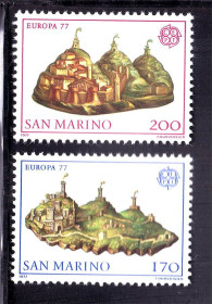 Малі Держави Європи Малые Государства Европы ^/--/^ Сан Марино 1977 г MNH  - - EUROPA CEPT - ^_^^^ Сан Марино 1977 MNH - EUROPA CEPT - фото фото фото