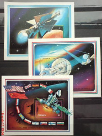 Освоєння космосу Освоение космоса ^/--/^ Гренада Grenada Space 1991 Mi Block 285-287 Mars conquest , 3 souvenir-sheet MNH ^_^^^ Гренада Grenada Space 1991 Mi Block 285-287 Mars conquest, 3 souvenir-sheet MNH - фото фото фото