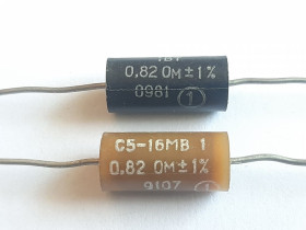 Резистори Резисторы ^/--/^ Резистор  С /--/ 5-16 /--/ МВ -1 /--/ w   0,82 Ом ^_^^^ Резистор С /--/ 5-16 /--/ МВ -1 /--/ w 0,82 Ом - фото фото фото