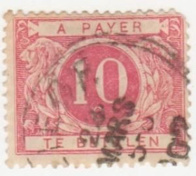 Бенілюкс Бенилюкс ^/--/^ Бельгия   (Доплатные ) 1900  г. № 8 гашеная ^_^^^ Бельгія (Доплатні) 1900 р. No 8 гашена - фото фото фото
