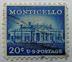 Північна Америка Северная Америка ^/--/^ США 1954 Монтичелло, гашеная ^_^^^ США 1954 Монтічелло, гашена - фото фото фото