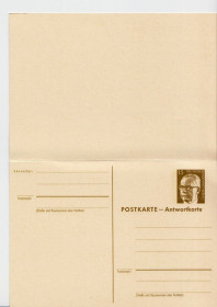 Європа Европа ^/--/^ Германия . Зап. Берлин 1972 г  ( 15 пф ) - ПК с ответной карточкой + ПК чистая - 2 /--/ е ПК / 3 скана ^_^^^ Німеччина . Зап. Берлін 1972 р ( 15 пф ) - ПК з карткою + ПК чиста - 2 /--/ е ПК / 3 скана - фото фото фото
