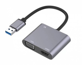 Кабелі та перехідники Кабели и переходники ^/--/^ Адаптер переходник USB to HDMI / VGA - фото фото фото