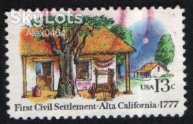Північна Америка Северная Америка ^/--/^ США (1977) Первое гражданское поселение в Верхней Калифорнии ^_^^^ США (1977) Перше цивільне поселення у Верхній Каліфорнії - фото фото фото