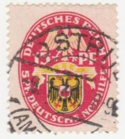 Веймарська республіка Веймарская республика ^/--/^ Германия  ( Рейх) 1929 г. №  428 гашеная ^_^^^ Німеччина (Рейх) 1929 р. No 428 гашена - фото фото фото