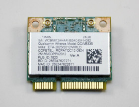 Wi-Fi адаптери Wi-Fi адаптеры ^/--/^ Wi-Fi адаптер Qualcomm Atheros QCWB /--/ 335 Acer E /--/ 1-510  (00689) ^_^^^ Wi-Fi адаптер Qualcomm Atheros QCWB /--/ 335 Acer E /--/ 1-510 (00689) - фото фото фото