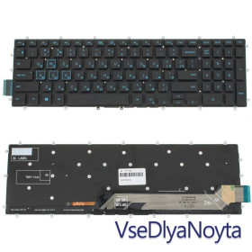 Клавіатури Клавиатуры ^/--/^ Клавиатура для ноутбука DELL (Inspiron: 7566, 7567) rus, black, без фрейма, подсветка клавиш BLUE (О ^_^^^ Клавіатура для ноутбука DELL (Inspiron: 7566, 7567) rus, black, без фрейму, підсвічування клавіш BLUE - фото фото фото