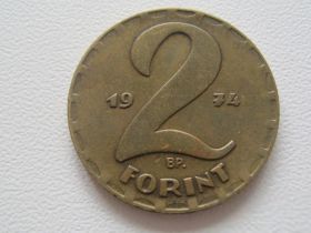 Угорщина Венгрия ^/--/^ Венгрия 2 форинта 1974 года 31572 ^_^^^ Угорщина 2 форинти 1974 року 31572 - фото фото фото