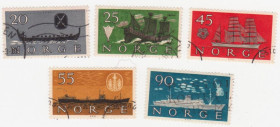 Скандинавія Скандинавия ^/--/^ Норвегия 1960 г.№ 461‑465 гашеная серия ^_^^^ Норвегія 1960 р. No 461-465 гашена серія - фото фото фото