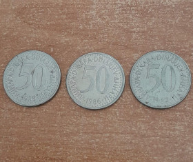 Югославія Югославия ^/--/^ 50 динар Лот 3 шт Югославия СФРЮ Югославія 1985-87 ^_^^^ 50 динар Лот 3 шт Югославия СФРЮ Югославия 1985-87 - фото фото фото