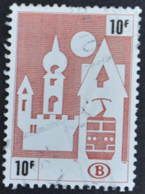 Інше Другое ^/--/^ Бельгия ЖД Железнодорожная Марка Архитектура 1987 ^_^^^ Бельгія Залізнична Марка Архітектура 1987 - фото фото фото