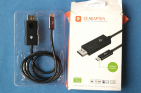 USB адаптери USB адаптеры ^/--/^ Адаптер 2 /--/ Е DisplayPort-Type-C       (AM/AM) 1 м Black ^_^^^ Адаптер 2 /--/ Е DisplayPort-Type-C (AM/AM) 1 м Black - фото фото фото