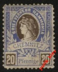 Німеччина до  року Германия до  года ^/--/^ Германия 1887 г- CHEMNITZ--local Post ^_^^^ Німеччина 1887 CHEMNITZ-local Post - фото фото фото