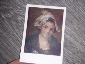 СРСР СССР ^/--/^ Открытка Жан Батист Грёз  1958 /--/ г. ^_^^^ Листівка Жан Батист Грез 1958 /--/ р. - фото фото фото