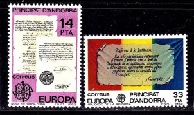 Малі Держави Європи Малые Государства Европы ^/--/^ Андорра  SP  1982 г  MNH - EUROPA СЕРТ - ^_^^^ Андорра SP 1982 MNH - EUROPA СЕРТ - фото фото фото