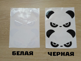 Наліпки, емблеми Наклейки, эмблемы ^/--/^ Наклейки на авто Панда Черная , Белая на зеркала заднего вида ^_^^^ Наклейки на авто Панда Чорна, Біла на дзеркала заднього виду - фото фото фото