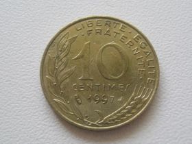 Франція Франция ^/--/^ Франция 10 сантимов 1997 года 26613 ^_^^^ Франція 10 сантимів 1997 року 26613 - фото фото фото