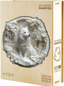 Пазли, мозаїки Пазлы, мозаики ^/--/^ Лот№3534. Пазли деревʼяні Hakumata Samoyed 3 /--/ D   ,привезено з Німеччини. ^_^^^ Лот No /--/ 3534. Пазлы деревянные Hakumata Samoyed 3 /--/ D, привезённые из Германии. - фото фото фото