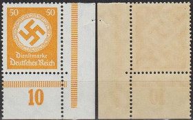 Третій Рейх (-) Третий Рейх (-) ^/--/^ 1934 - Рейх - Службові - Свастика 50 Wz.4 Mi.143 _6,0 € ** ^_^^^ 1934 - Рейх - Служебные - Свастика 50 Wz.4 Mi.143 _6,0 € - фото фото фото