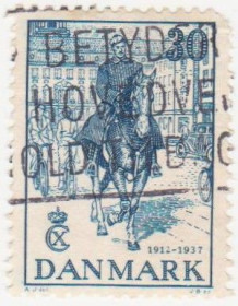 Балтійські країни Балтийские страны ^/--/^ Дания   1937 г. №  243  гашеная ^_^^^ Данія 1937 р. No 243 гашена - фото фото фото
