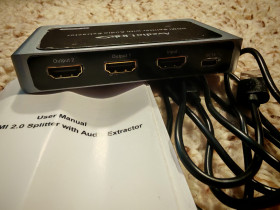 Кабелі Кабели ^/--/^ HDMI Splitter 1 /--/ x /--/ 2 з підтримкою функції Audio Extracto ^_^^^ HDMI Splitter 1 /--/ x /--/ 2 с поддержкой функции Audio Extracto - фото фото фото