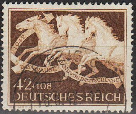 Третій Рейх (-) Третий Рейх (-) ^/--/^ 1942 - Рейх - Турнір в Мюнхені Mi.815 _7,0 € ^_^^^ 1942 - Рейх - Турнир в Мюнхене Mi.815 _7,0 € - фото фото фото