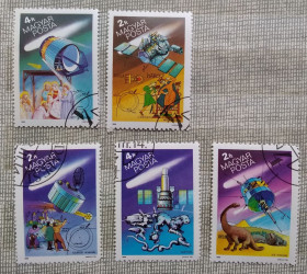 Освоєння космосу Освоение космоса ^/--/^ Венгрия 1986 г - Комета Галлея ^_^^^ Угорщина 1986 — Комета Галлея - фото фото фото