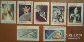 Освоєння космосу Освоение космоса ^/--/^ Лаос 1986 космос СССР Mi 904-910 ^_^^^ Лаос 1986 космос СРСР Mi 904-910 - фото фото фото