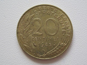 Франція Франция ^/--/^ Франция 20 сантимов 1985 года 9735 ^_^^^ Франція 20 сантимів 1985 9735 - фото фото фото
