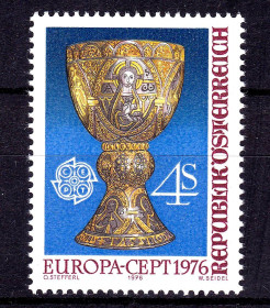 Австрія Австрия ^/--/^ Австрия 1976 г MNH -  EUROPA CEPT - ^_^^^ Австрія 1976 MNH - EUROPA CEPT - фото фото фото
