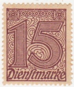 Веймарська республіка Веймарская республика ^/--/^ Германия 1920 г.№  25 * ^_^^^ Німеччина 1920 р. No 25* - фото фото фото