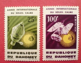 Освоєння космосу Освоение космоса ^/--/^ Дагомея Dahomey Space 1964  Mi 244-245 Apollo Nimbus MNH ^_^^^ Dahomey Space 1964 Mi 244-245 Apollo Nimbus MNH - фото фото фото