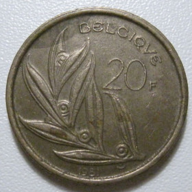 Бельгія Бельгия ^/--/^ Бельгія 20 франків 1981 року BELGIQUE #39711 ^_^^^ Бельгия 20 франков 1981 года BELGIQUE #39711 - фото фото фото