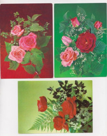 СРСР СССР ^/--/^ РОЗЫ - ЦВЕТЫ  3 ДМПК 1986 - 1987, 1990 - 1991 г.  ДЕРГИЛЕВ  чистые  ^_^^^ РОЗИ - КВІТИ 3 ДМПК 1986 - 1987, 1990 - 1991 р. ДЕРГІЛЕВ чисті - фото фото фото
