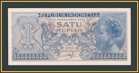 Індонезія Индонезия ^/--/^ Индонезия 1 рупия 1954 P-72 UNC ^_^^^ Індонезія 1 рупія 1954 P-72 UNC - фото фото фото