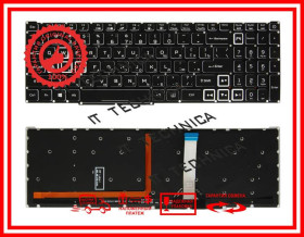 Клавіатури Клавиатуры ^/--/^ Клавиатура ACER Aspire Nitro 5 AN /--/ 515-57 Черная с подсветкой RGB WHITE EDGE RUUS ОРИГИНАЛ ^_^^^ ACER Aspire Nitro 5 AN /--/ 515-57 Predator Helios 300 AN /--/ 515-45 Чорна з підсвічуванням RGB RUUS ОР - фото фото фото