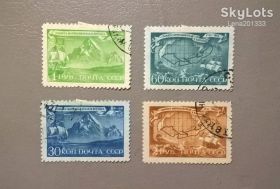 Транспорт Транспорт ^/--/^ СССР Парусник Море Гора Карта 1943 ^_^^^ СРСР Парусник Море Гора Карта 1943 - фото фото фото