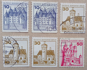 Архітектура Архитектура ^/--/^ Германия,  Берлин 1977 г - Замки и крепости, гаш ^_^^^ Німеччина, Берлін 1977 р. - Замки і фортеці, гаш - фото фото фото