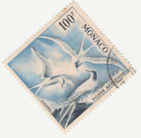 Малі Держави Європи Малые Государства Европы ^/--/^ Монако 1955  г. № 510 гашеная ^_^^^ Монако 1955 р. No 510 гашена - фото фото фото