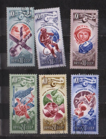 СРСР - СССР - ^/--/^ 20 лет КОСМИЧЕСКОЙ ЭРЫ = СССР - СРСР = 1977 р. = гаш.   &amp; ^_^^^ 20 років КОСМІЧНОЇ ЕРИ = СРСР - СРСР = 1977 р. = гаш. &amp; - фото фото фото