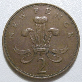 Єлизавета II (після ) Елизавета II (после ) ^/--/^ Велика Британія 2 нових пенса 1971 року 40463 ^_^^^ Великобритания 2 новых пенса 1971 года 40463 - фото фото фото