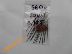 Резистори Резисторы ^/--/^ Резисторы 560 /--/ К 0,125 Вт (20 /--/ шт.) ^_^^^ Резистори 560 /--/ К 0,125 Вт (20 /--/ шт.) - фото фото фото
