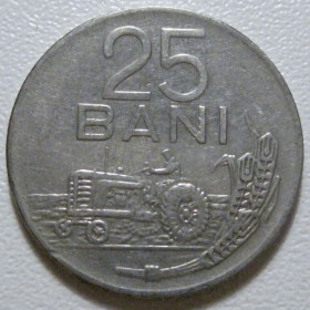 Румунія Румыния ^/--/^ Румунія 25 бані 1966 року #39940 ^_^^^ Румыния 25 купола 1966 года #39940 - фото фото фото