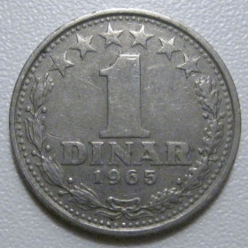 Югославія Югославия ^/--/^ Югославія 1 динар 1965 року 41887 ^_^^^ Югославия 1 динар 1965 года 41887 - фото фото фото