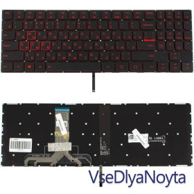 Клавіатури Клавиатуры ^/--/^ Клавиатура для ноутбука LENOVO (Legion: Y /--/ 520-15) rus, black, без фрейма, подсветка клавиш (ОРИГИНАЛ  ^_^^^ Клавіатура для ноутбука LENOVO (Legion: Y /--/ 520-15) rus, black, без фрейму, підсвічування клавіш (ОРИГІНАЛ - фото фото фото