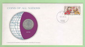 Австрія Австрия ^/--/^ АВСТРИЯ : монета 10 шиллингов конверт из серии &amp;quot;COINS OF ALL NATIONS&amp;quot; + марка погашена 09.11.1978 ^_^^^ Австрія: монета 10 шилінгів конверт із серії &amp;quot;COINS OF ALL NATIONS &amp;quot; + марка погашена 09.11.1978 - фото фото фото