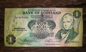 Великобританія Великобритания ^/--/^ SCOTLAND 1 фунт стерлингов Шотландия 26 ноября 1975 ^_^^^ SCOTLAND 1 фунт стерлінгів Шотландія 26 листопада 1975 - фото фото фото