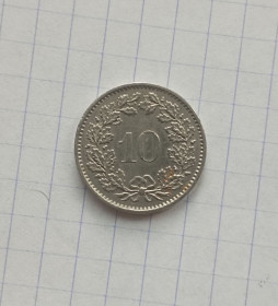 Швейцарія Швейцария ^/--/^ Швейцария  10 раппен 1978 г. ^_^^^ Швейцарія 10 раппен 1978 - фото фото фото