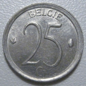 Бельгія Бельгия ^/--/^ Бельгія 25 сантимів 1965 року Belgie 42283 ^_^^^ Бельгия 25 сантимов 1965 года Belgie 42283 - фото фото фото